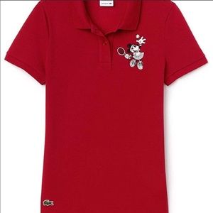 Lacoste Disney Polo Shirt Top Mickey Tennis